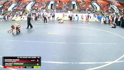 80 lbs Quarterfinal - Vincent Weingart, Westshore vs Kayden Rands, Michigan Premier