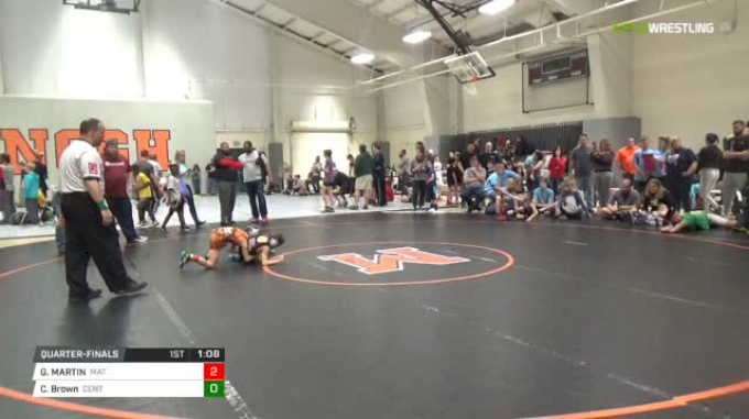 55 Lbs Quarterfinal Graydon Martin Mat Pack Wrestling Club Vs