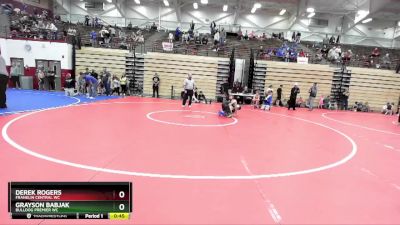 78-85 lbs Round 2 - Derek Rogers, Franklin Central WC vs Grayson Babjak, Bulldog Premier WC