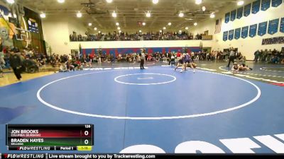 126 lbs Cons. Round 2 - Braden Hayes, Kellogg vs Jon Brooks, Columbia (Burbank)