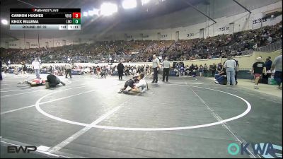 100 lbs Round Of 32 - Cannon Hughes, Verdigris Youth Wrestling vs Knox Rillema, Lexington Wrestling Club