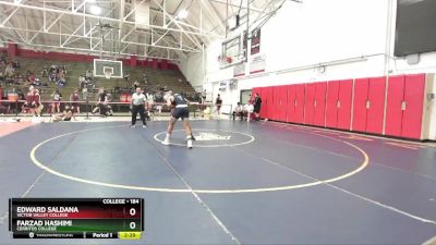 184 lbs Champ. Round 2 - Farzad Hashimi, Cerritos College vs Edward Saldana, Victor Valley College