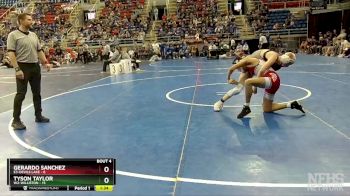 127 lbs Quarterfinal - Tyson Taylor, W2-Williston vs Gerardo Sanchez, E3-Devils Lake