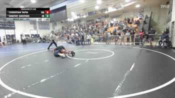 190 lbs Quarterfinal - Christian Tapia, Porterville vs Dimitry Sirotnik, Santa Monica
