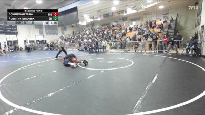 190 lbs Quarterfinal - Christian Tapia, Porterville vs Dimitry Sirotnik, Santa Monica