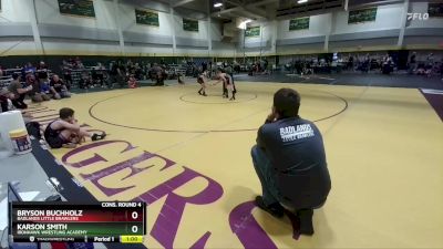 80 lbs Cons. Round 4 - Bryson Buchholz, Badlands Little Brawlers vs Karson Smith, Ironhawk Wrestling Academy