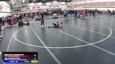 77 lbs Round 3 - Zechariah Davis, Nebraska Wrestling Training Center vs Greyson Grindstaff, MWC Wrestling Academy