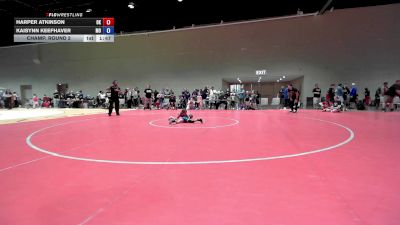50-55 lbs Champ. Round 2 - Harper Atkinson, OK vs Kaisynn Keefhaver, MO