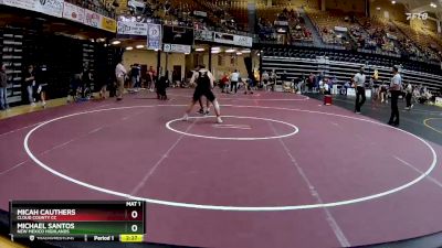 184 lbs Cons. Round 2 - MIchael Santos, New Mexico Highlands vs Micah Cauthers, Cloud County CC