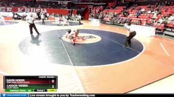 3A 144 lbs Champ. Round 1 - Gavin Hoerr, Park Ridge (Maine South) vs Carson Weber, Joliet (West)