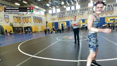 126 Blue Cons. Round 1 - Jayden Buehler, Camden vs Jaden Williams, Wellington Community Hs