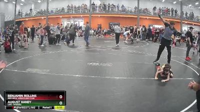 40 lbs Quarterfinal - Benjamin Rollins, Red Devil Wrestling Club vs August Haney, LWC: Raiders