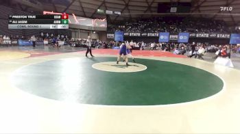 Boys 4A 215 lbs Cons. Round 1 - Ali Jasim, Auburn Riverside vs Preston True, Issaquah