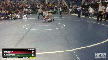 1A 106 lbs Semifinal - Ethan Hines, Uwharrie Charter Academy vs Ian Jones, Starmount