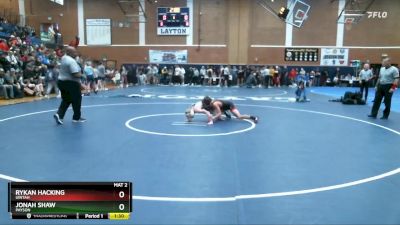 120 lbs Semifinal - JONAH SHAW, Payson vs Rykan Hacking, Uintah