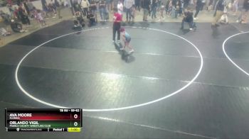 59-62 lbs Round 1 - Orlando Vigil, Pueblo County Wrestling Club vs Ava Moore, Florida