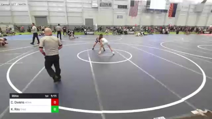 95 lbs Rr Rnd 1 - Chrystian Owens, Mohave WC vs Kael Ray, Thatcher War ...