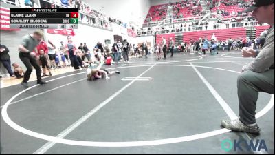 Quarterfinal - Blaine Clark, Tuttle Wrestling vs Scarlett Bilodeau, Choctaw Ironman