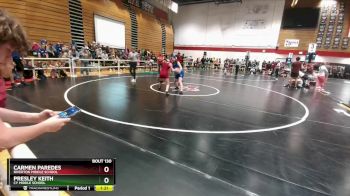 110-120 lbs Quarterfinal - Carmen Paredes, Riverton Middle School vs Presley Keith, CY Middle School