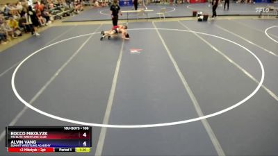 106 lbs Cons. Round 1 - Rocco Mikolyzk, MN Elite Wrestling Club vs Alvin Vang, Summit Wrestling Academy