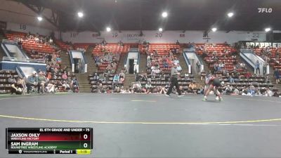 75 lbs Quarterfinal - Sam Ingram, Roundtree Wrestling Academy vs Jaxson Ohly, Wrestling Factory