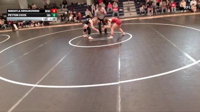 121-131 lbs Cons. Semi - Peyton Cock, 308 Wrestling Academy vs Makayla Krolikowski, Wood River Wrestling Club