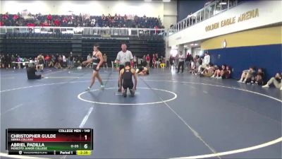 149 lbs Cons. Round 3 - Christopher Gulde, Sierra College vs Abriel Padilla, Modesto Junior College