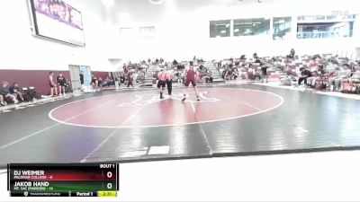 174 lbs Finals (2 Team) - DJ Weimer, Palomar College vs Jakob Hand, Mt. SAC (Maroon)