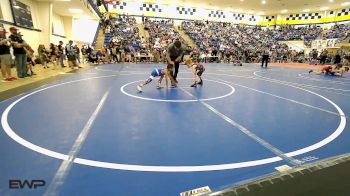 43 lbs Semifinal - Tyler Korb, Vinita Kids Wrestling vs Logan Matthews, Tiger Trained Wrestling