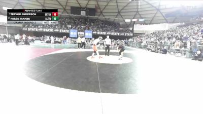 Boys 2A 120 lbs Champ. Round 2 - Trevor Anderson, Orting vs Reese Tanabe, Cleveland