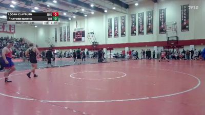 285 lbs Champ. Round 2 - Hayden Martin, Eastern Oregon University (OR) vs Logan Clayburn, Southwestern Oregon Community College