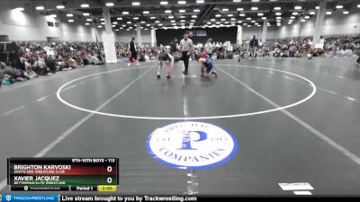 113 lbs Champ. Round 2 - Xavier Jacquez, Betterman Elite Wrestling vs Brighton Karvoski, South Side Wrestling Club