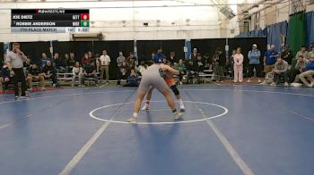 184 lbs 7th Place Match - Joe Dietz, Gettysburg vs Robbie Anderson, Misericordia