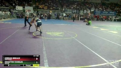 D 1 120 lbs Cons. Round 2 - Jordan Breaux, John Ehret vs Kingston Charles, Airline