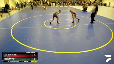 135 lbs Cons. Round 1 - A.j. Bogatzki, ANML vs Owen Baum, Little Falls