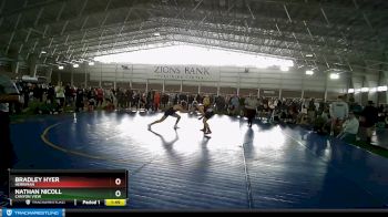 150 lbs Quarterfinal - Nathan Nicoll, Canyon View vs Bradley Hyer, Herriman