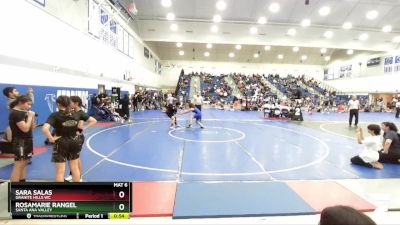 155 lbs 3rd Place Match - Sara Salas, Granite Hills WC vs Rosamarie Rangel, Santa Ana Valley