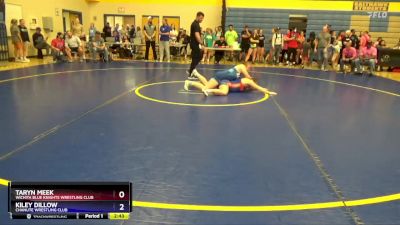 170 lbs Semifinal - Taryn Meek, Wichita Blue Knights Wrestling Club vs Kiley Dillow, Chanute Wrestling Club