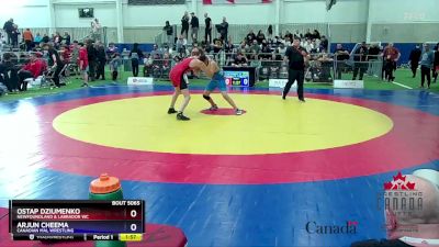 52kg Cons. Round 1 - Ostap Dziumenko, Newfoundland & Labrador WC vs Arjun Cheema, Canadian Mal Wrestling