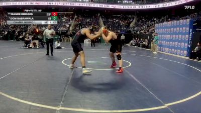 4A 285 lbs Champ. Round 1 - Dom Basrawala, Charlotte Catholic High School vs Tanner Bridges, Southeast Guilford