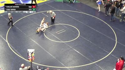 147 lbs Quarterfinal - Collin Havers, Youngsville vs Colt Sipes, Altoona