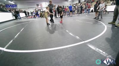 55 lbs Consolation - Gunner Fixin, Hulbert vs Rylin Shelly, Salina Wrestling Club