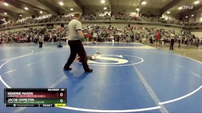 80 lbs Cons. Round 5 - Jacob Hamilton, Team Central Wrestling Club-AAA vs Kendrik Mason, Lexington Youth Wrestling Club-A