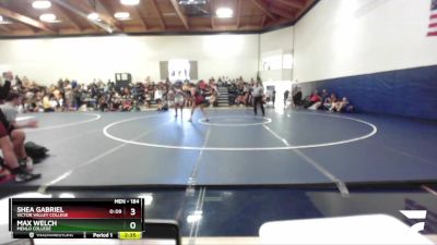 184 lbs Quarterfinal - Max Welch, Menlo College vs Shea Gabriel, Victor Valley College