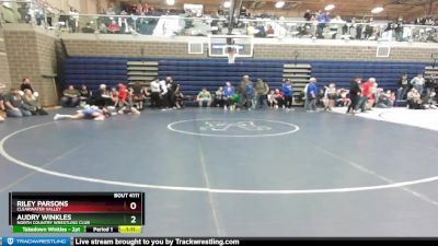 114/120 Quarterfinal - Audry Winkles, North Country Wrestling Club vs Riley Parsons, Clearwater Valley