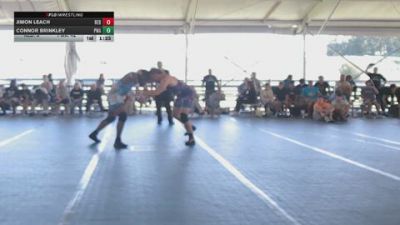 High School Boys 220 lbs Round 2 (10 Team) - Jimon Leach, Bulldog Elite (Red) vs Connor Brinkley, Precision Wrestling Academy