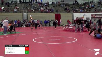 170 lbs Champ. Round 3 - Michael White, Lawrence North vs Kade Rickard, Indianapolis Bishop Chatard