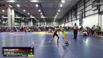 90 lbs Round 2 (4 Team) - Hayden Vail, GREAT BRIDGE WRESTLING CLUB vs Evan Leadbetter, HANOVER HAWKEYE