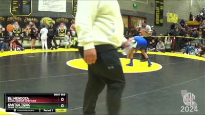 100 lbs Semifinal - Eli Mendoza, Daniel Cormier Wrestling vs Santos Tizoc, Snake Pit Wrestling