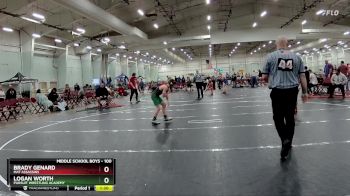 100 lbs 1st Place Match - Brady Genard, Mat Assassins vs Logan Worth, Pursuit Wrestling Academy